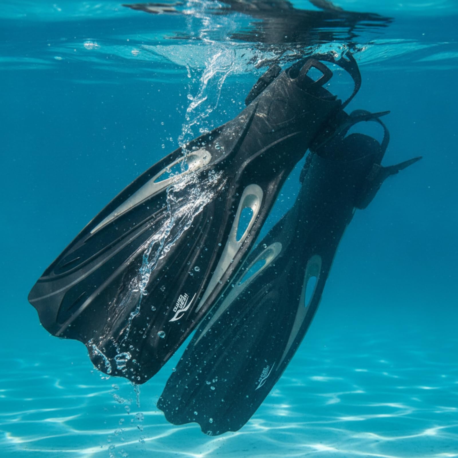 Aletas Buceo con Talón Abierto Aletas Talón Abierto Flexibles para Buceadores, Esnórquel