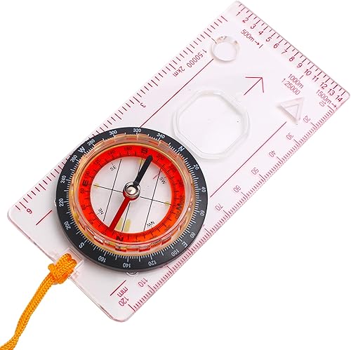 Orienteering Compass Hiking Survival Navigation Compass, Advanced Scout Compass Camping Professional Multifunctional Boy Scout Compass for Kids, Map