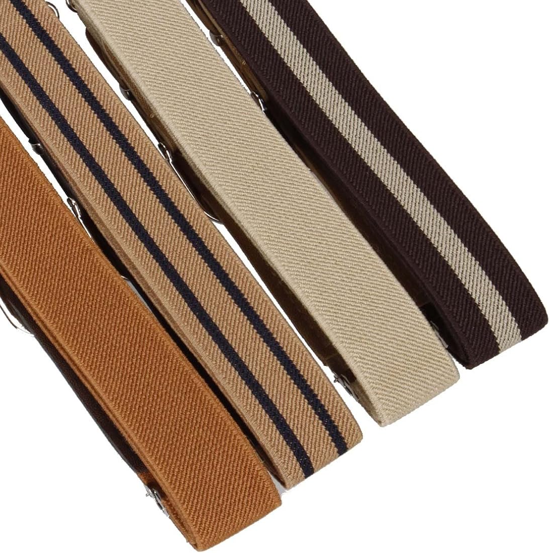 BMC Boys 4pc Assorted Color Adjustable Elastic Band With Leather Loop Belt Set