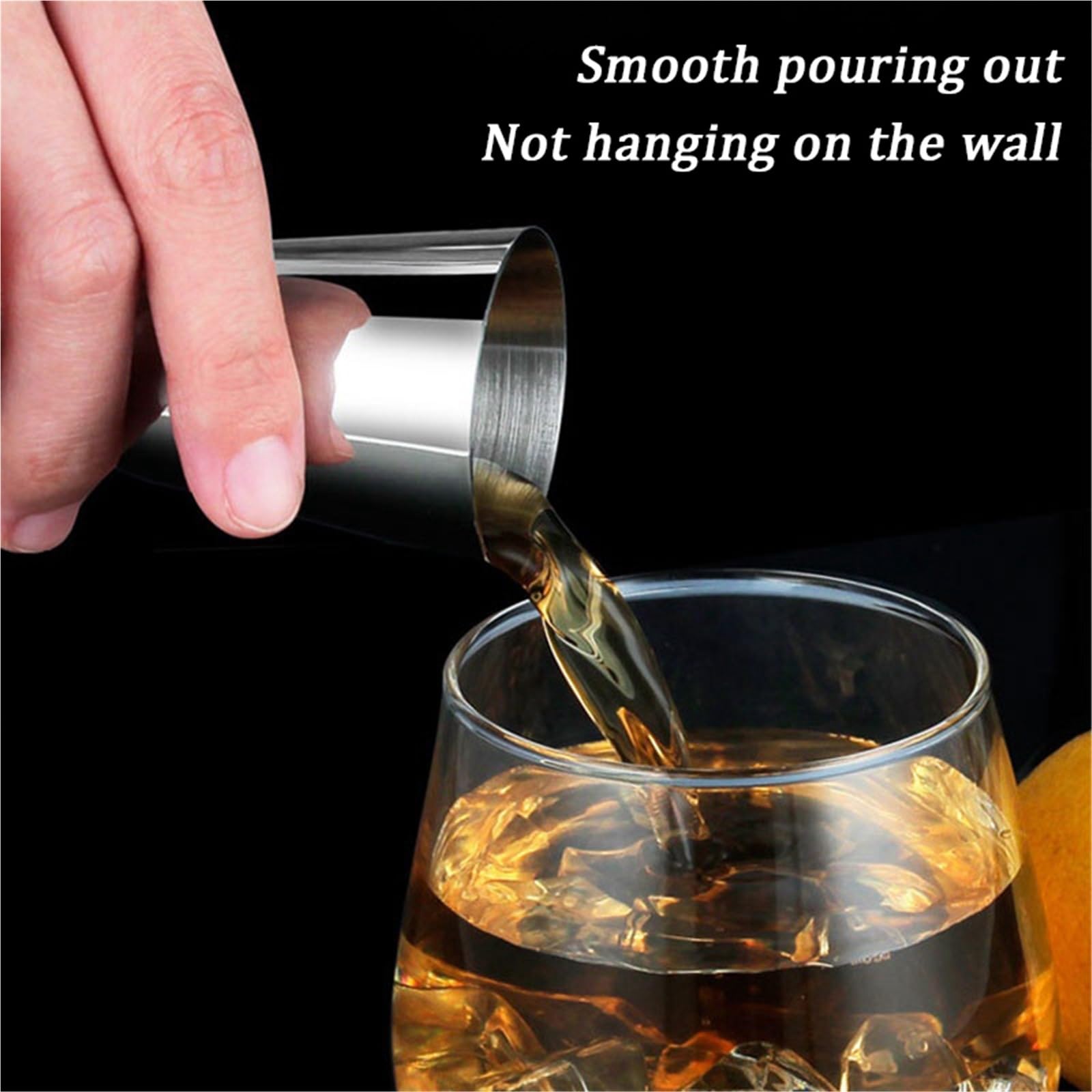 Medidor cónico para cócteles Taza medidora de acero inoxidable, coctelera, medidor clavija, Jigger, bebida doble trago, capacidad Alcohol, botella agitadora, herramienta for Bar fiesta(2PCS Golden)