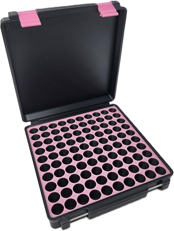 Estojo rígido para armazenamento de frascos de 3 mL Generic, impressão 3D, Preto/Rosa-claro, 1 unidade