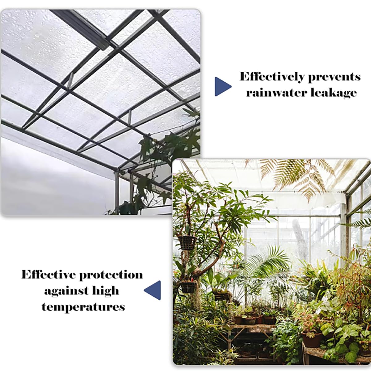 Rouleau de toiture en Polycarbonate imperméable de 1 mètre de Large résistant aux UV Film Transparent pour Serre Panneaux isolants revêtement de Toit Facile à découper (Size:1m*2m)
