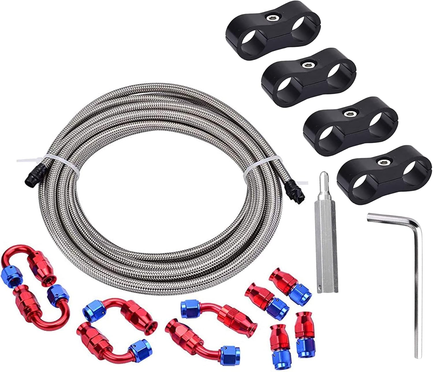 EVIL ENERGY 6AN 3/8" PTFE E85 Hose Braided Fuel Injection