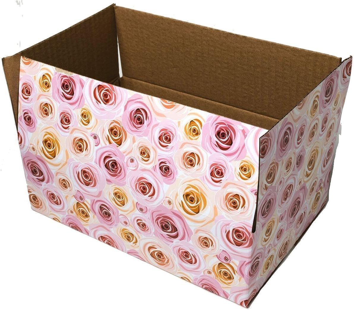 25 9x6x3 Rose Designer Boxes corrugated Cardboard Box Shipping Cartons Mailers Custom Printed Containers 9" x 6" x 3" #SmileMail Brand