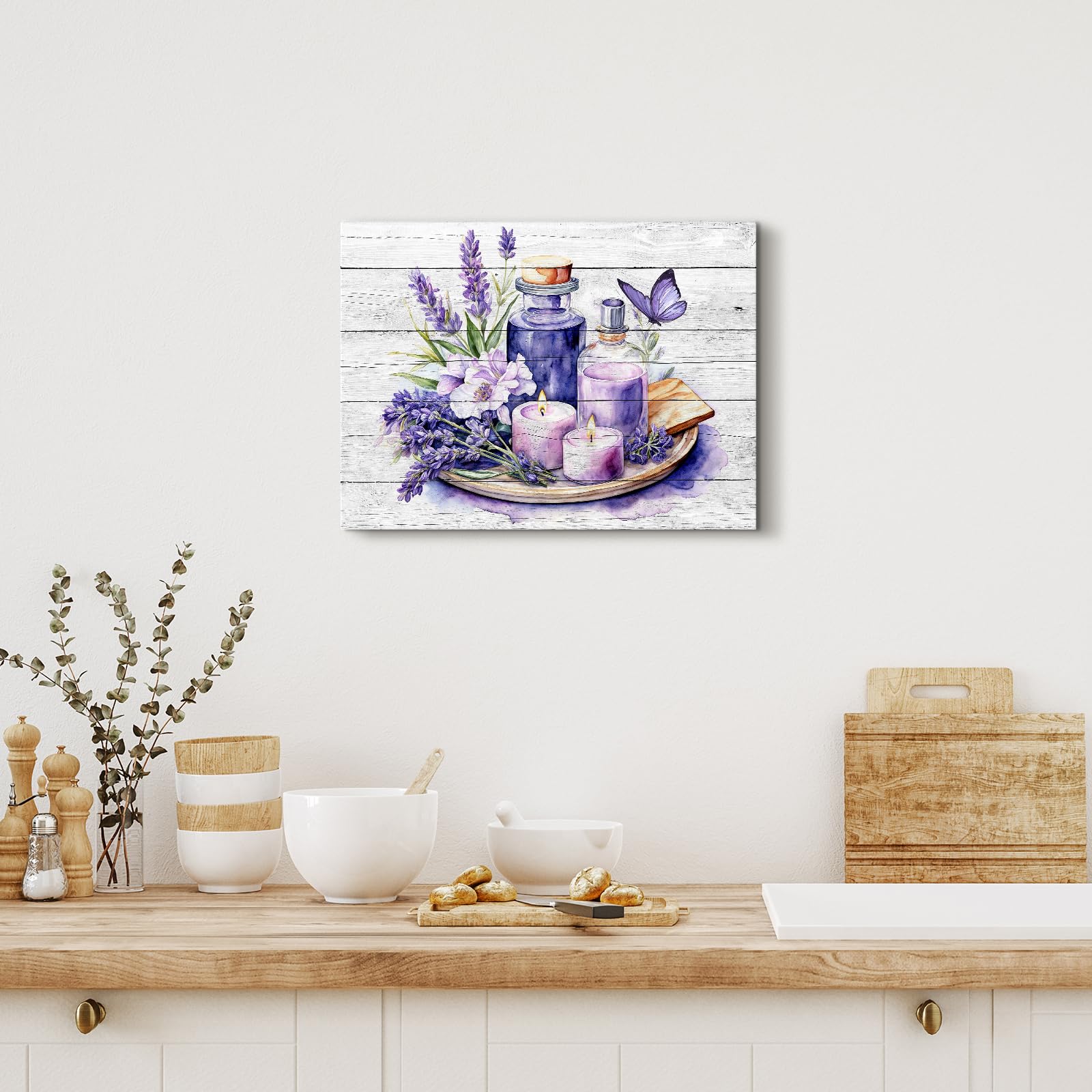 Affiches Toile fleurs de lavande scandinave décoration de la maison