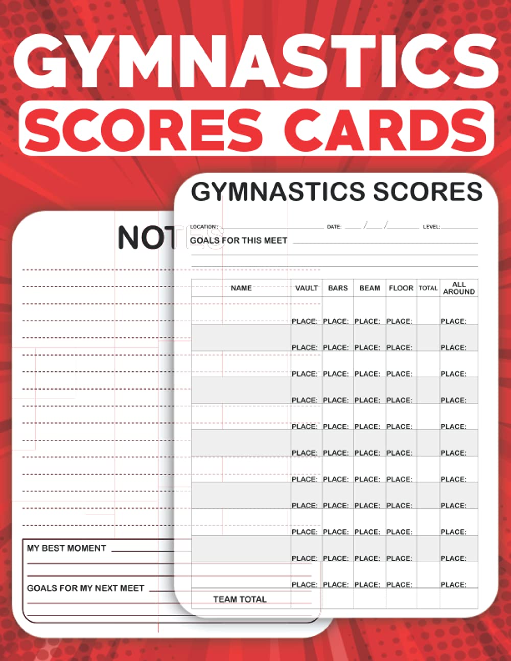 Buy Gymnastics Scores Cards Journal Record all of your Gymnastic