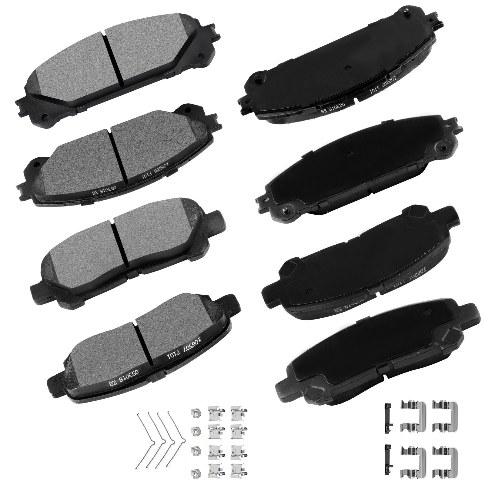 cciyu D1324 D1325 Ceramic Front Rear Disc Brake Pad Set
