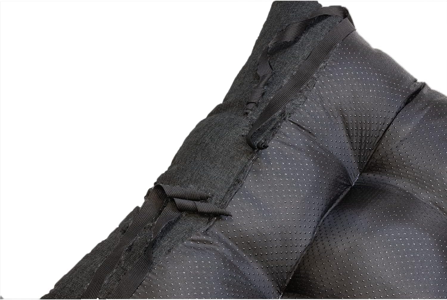 Cuscini Per Sedie Da Esterno Con Schienale 50 x 50 cm x 78 cm 4 pz. - Cuscino Per Sedie Da Giardino - Cuscini Da Esterno Impermeabili Con Corde Di Fissaggio - Nero (SET x4)