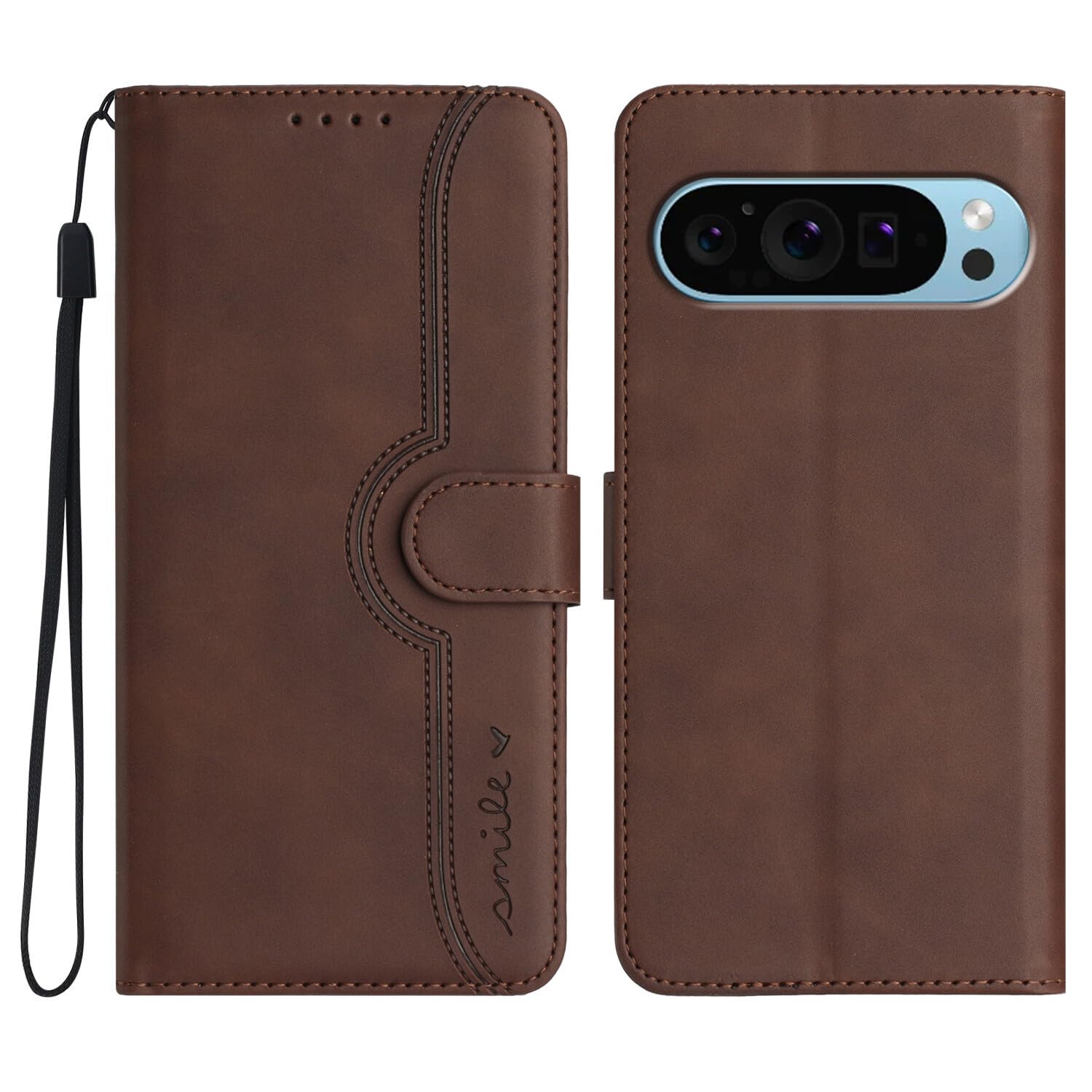 Housse magnétique Google Pixel 10 café avec porte-cartes - 7