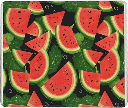 Fresh Watermelon Slice Fun Mouse Pad Anti Slip Rubber Waterproof Large Home Office Work Games 7.9 x 9.5 in