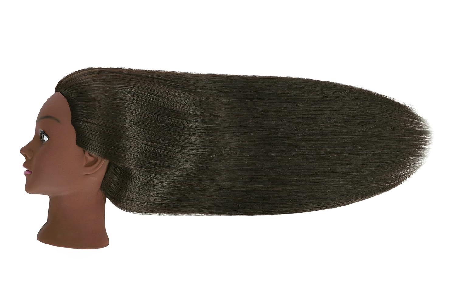 30 Inch 80% Real Human Hair Mannequin Head with Stand for Hairdresser Practice Manikin Cosmetology Doll Training Head Braiding Styling Curling Cutting Display