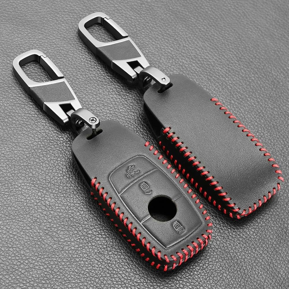 BIVVI Leather Car Key Fob Case Cover Protector for A E C G M R S Class GLC CLA GLA GLE AMG