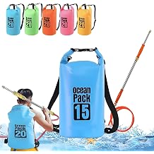Water Gun, Super Strong Distance, Backpack Type, 2.6 gal 10 L, 4.6 gal 15 L, Large Capacity, Pressurized Type, No Need to Re-Fill Water, For Kids & Adults, Water Playing Toy, Leak Proof, Summer Festivals, Water Play, Beach, Pool, River Play, Summer Vacation, Birthday Present 10L, Blue