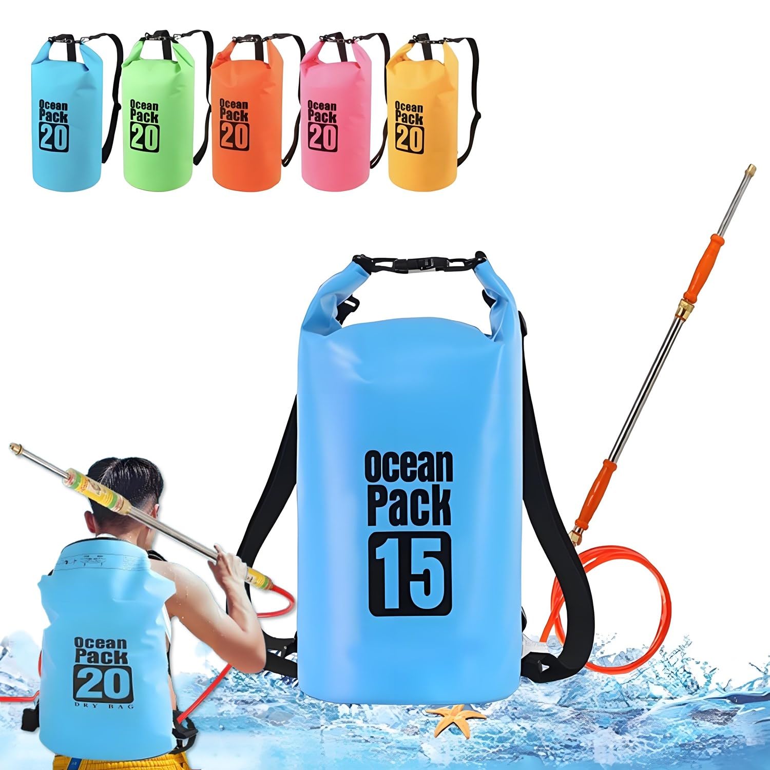 Amazon | 水鉄砲 ウォーターガン 超強力飛距離 リュック型 10L15L20L