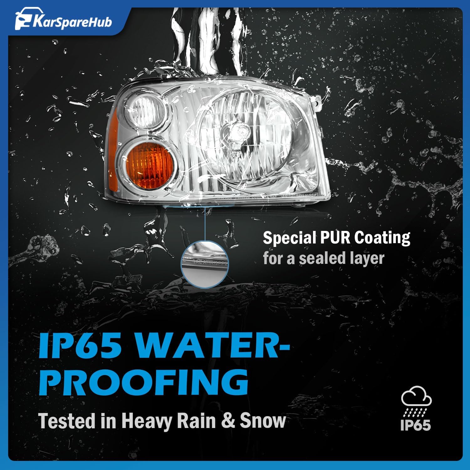 Headlights for 2001-2004 Nissan Frontier (Bulbs included)