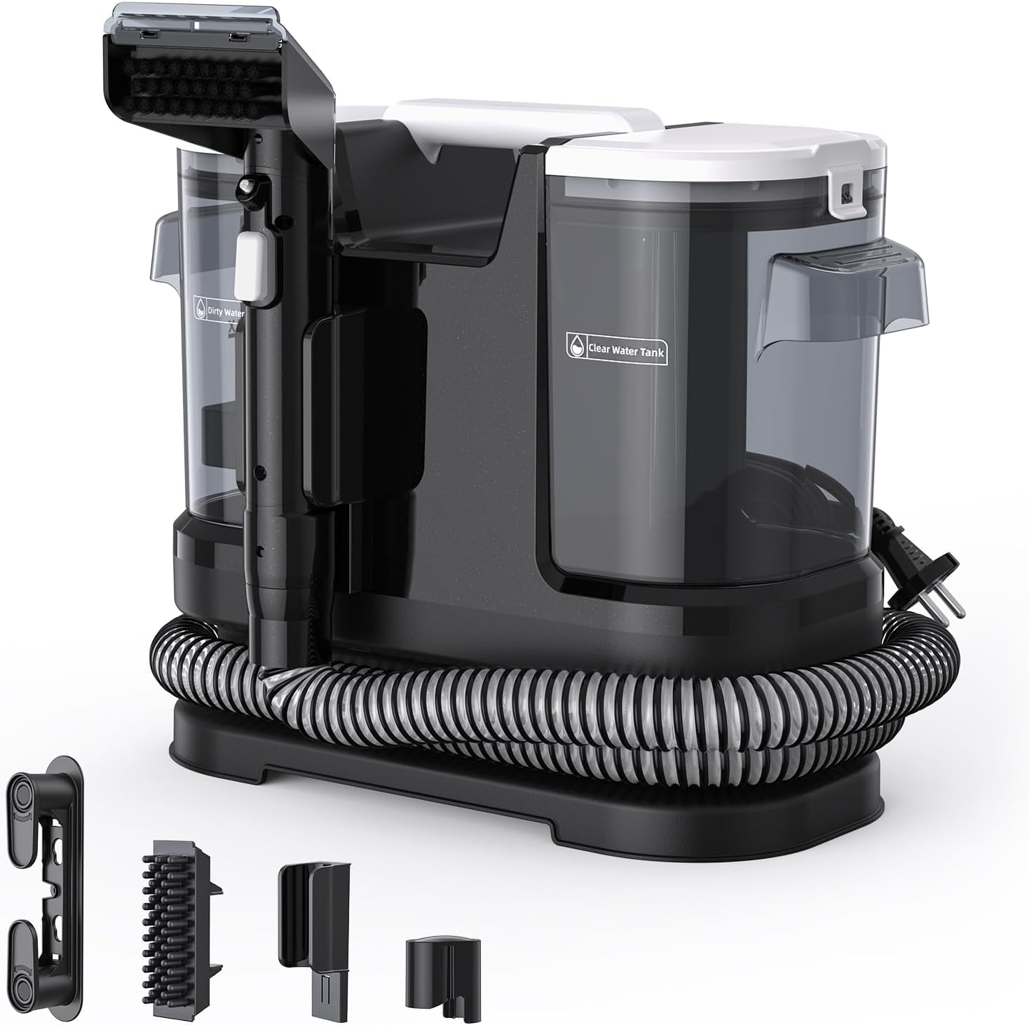 Polsterreiniger Gerät Nasssauger, 20kPa 600W Teppichreiniger Waschsauger Fleckenreiniger mit großem Tank & langem Kabel für Teppich, Sofa, Polster, Treppen, Auto, Vorleger