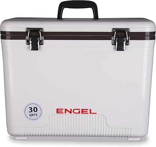 Engel UC30 30qt a prueba de fugas, hermético, enfriador de caja de secado y caja de almuerzo rígida
