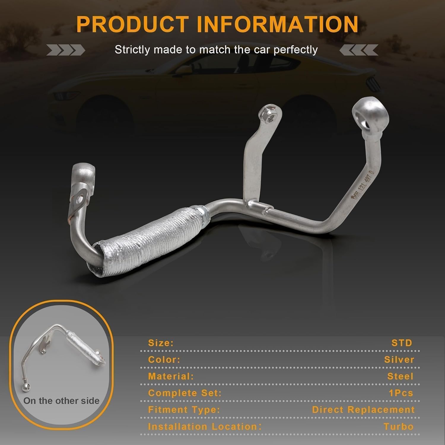 06H121497B 06H121497D Turbocharger Coolant Line 2.0T Compatible with Audi A4 A5 A6 A4 Quattro A5 Quattro A6 Quattro A8 Q5 VW Amarok