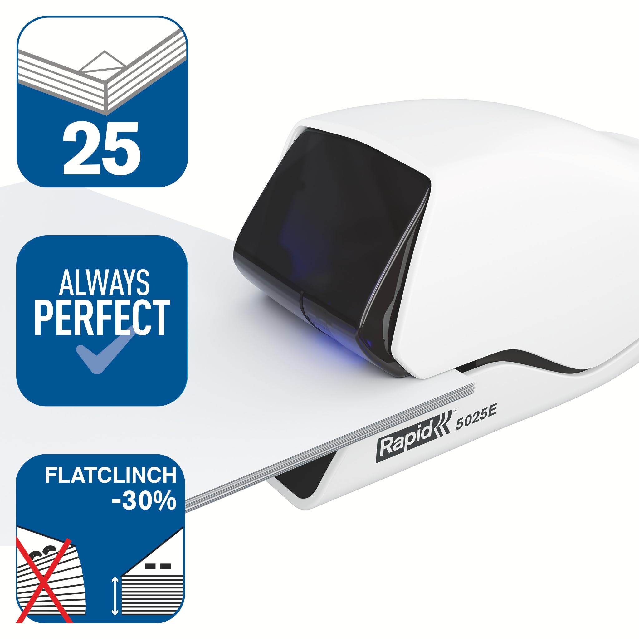 RAPID 5025e SUPREME - cucitrice elettrica - 25 fg - Bianco - 25095200