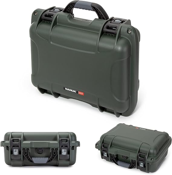 Nanuk 915 Waterproof Hard Case with Padded Dividers - Olive