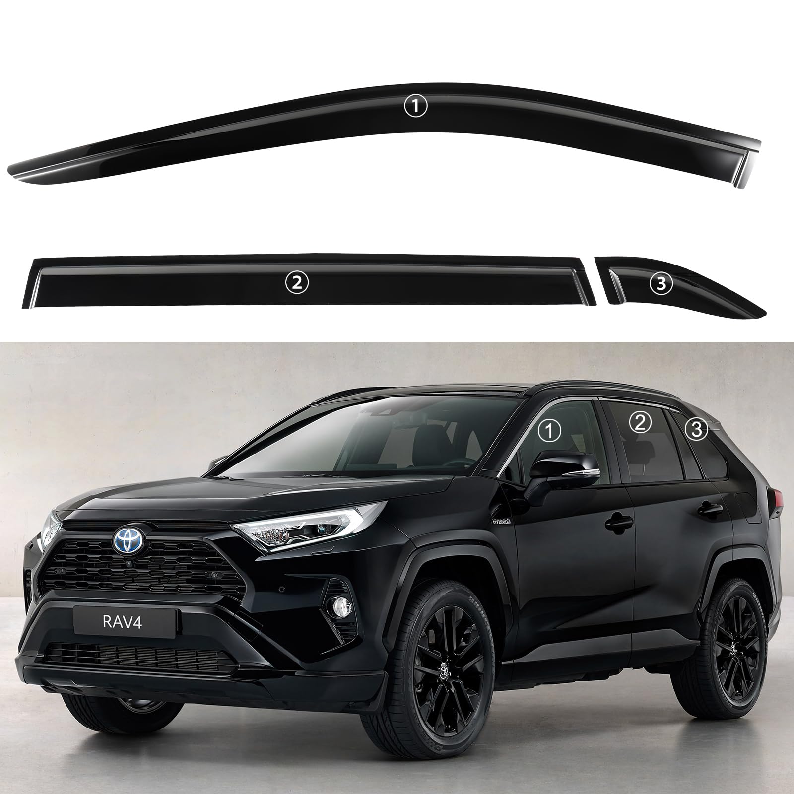 Amazon.com: Window Visors for Toyota Rav4 2019-2025 Rain Guards