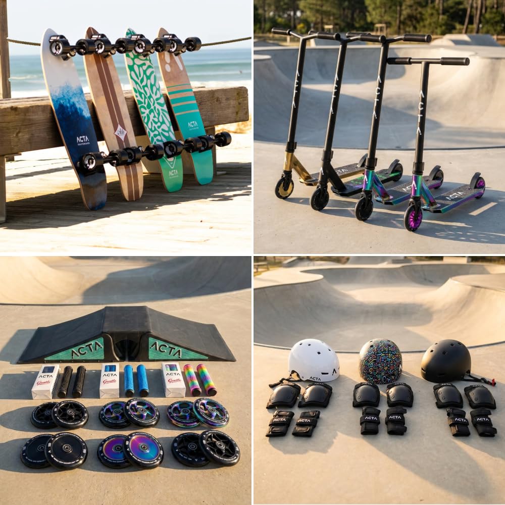 ACTA Surfskate Foam V2 31" - Ocean - Tabla de Surf de Arce de 7 Pliegues, Ideal para Principiantes e intermedios, para pumptrack, Cruising y Carving Urbano (Foam V2)