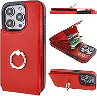 Vista 36 de Folosu Funda compatible con iPhone 14 Pro con soporte para tarjetas, rotación de 360°, soporte de anillo de dedo con función atril, bloqueo RFID