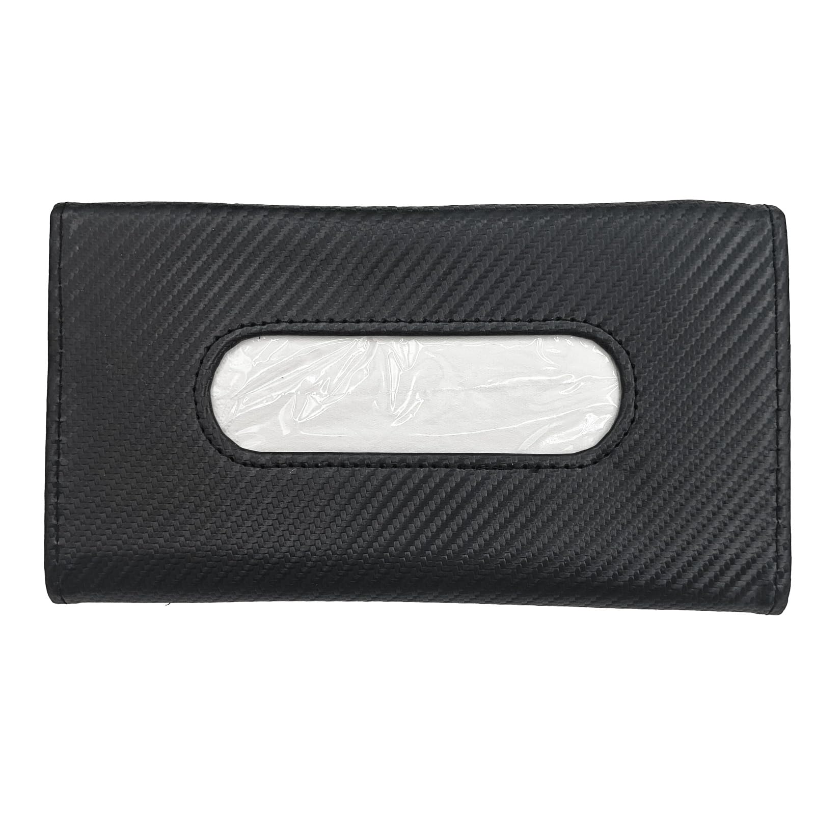 Car Cardboard Box Car Tissue Holder, Tissue Holder for Car, Quick Wipe-Cleaning, Easy Access and Placement Without Obstructing Sight for Sedan/SUV (Black Carbon Fiber)
