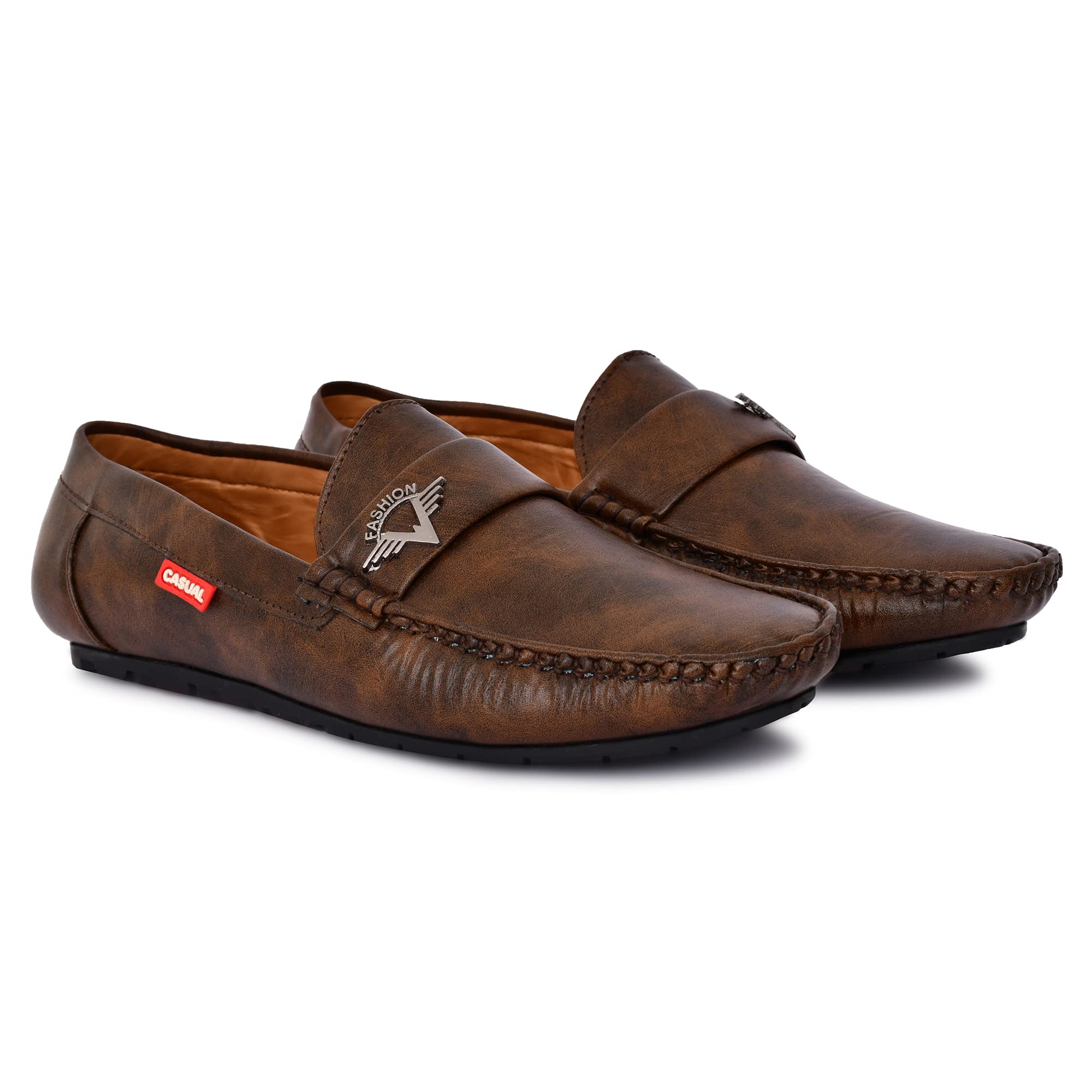 OZJI Mens Formal and Casual Loafers Shoes Brown (B09P5BQQDN) Amazon Price History, Amazon Price Tracker
