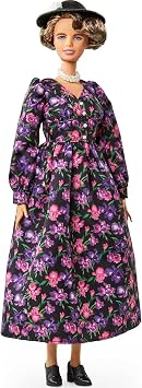 Barbie Inspiring Women Eleanor Roosevelt Doll (12-inch) Wearing Floral Dress, with Doll Stand & Certificate of Authenticity, Gift for Kids & Collectors