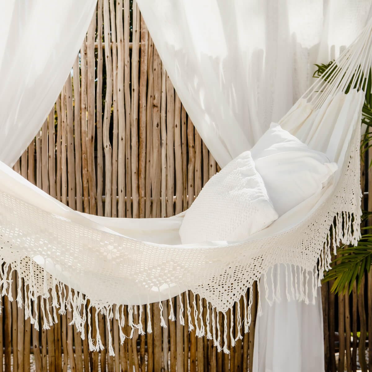 Vivere BRAZ400 - Hamaca Doble de algodón, Estilo brasileño, Natural