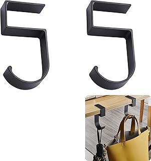 East Leaf バッグハンガー リュックハンガー テーブルフック 5形 鞄かけ フック 吊り下げ 机 キッチン 収納 黒 (2個セット)