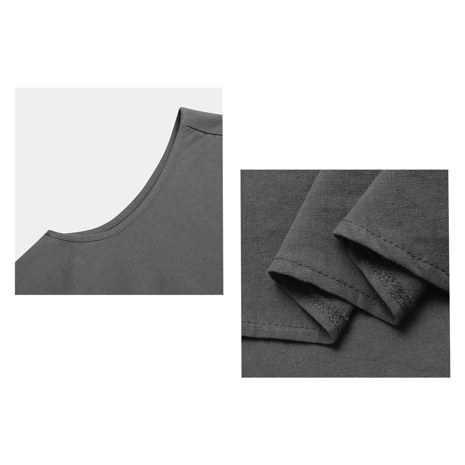 Dawwoti Pantalon Asymétrique Sans Manches Décontracté pour Femmes Pantalons En 2 Pièces En Vrac Se