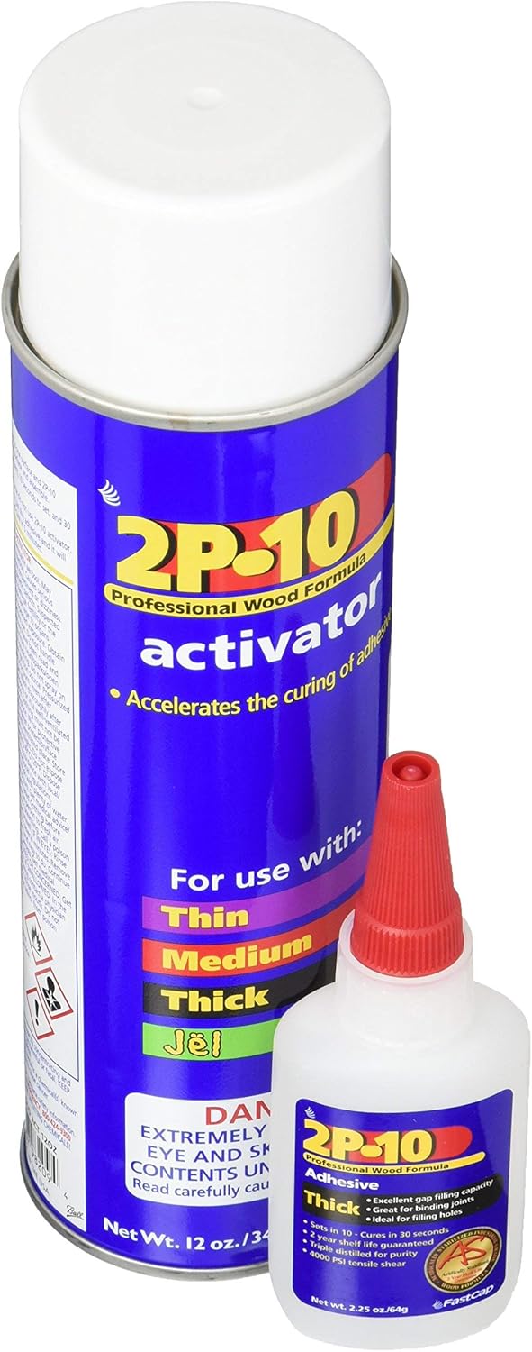 FastCap 2P-10 Super Glue Adhesive 2.25 Ounce Thick and 12 Ounce Activator Combo Pack: Home Improvement
