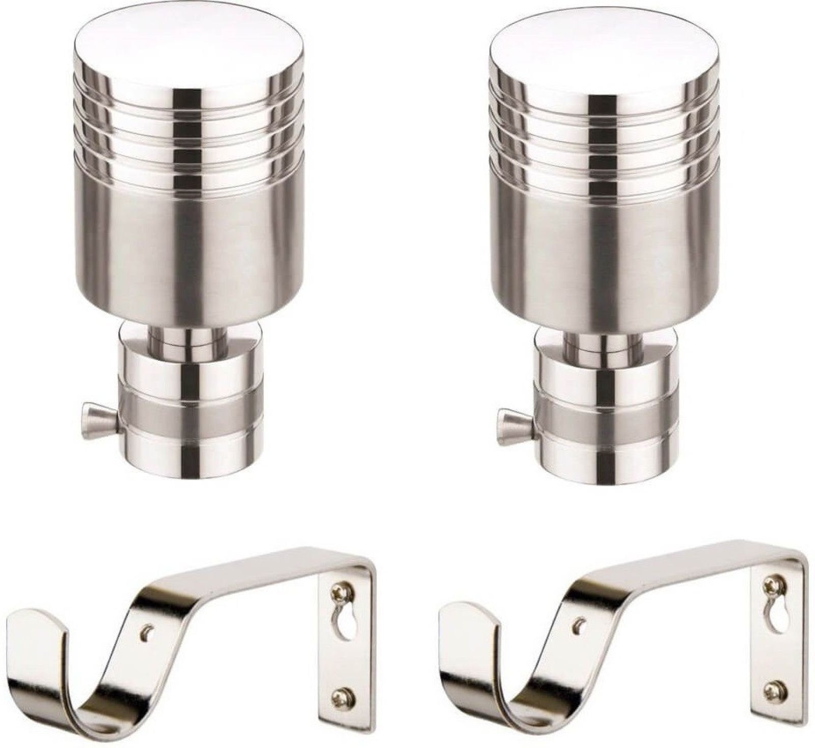 Excellent Premium Quality Stainless CurtainBracketWith Heay Support Set of 2 Pcs