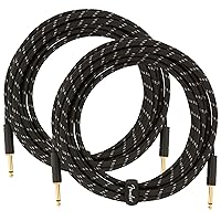 Vista 83 de Fender 10-Foot Professional Instrument Cable, Straight-Angle, Desert Camo - 2 Pack
