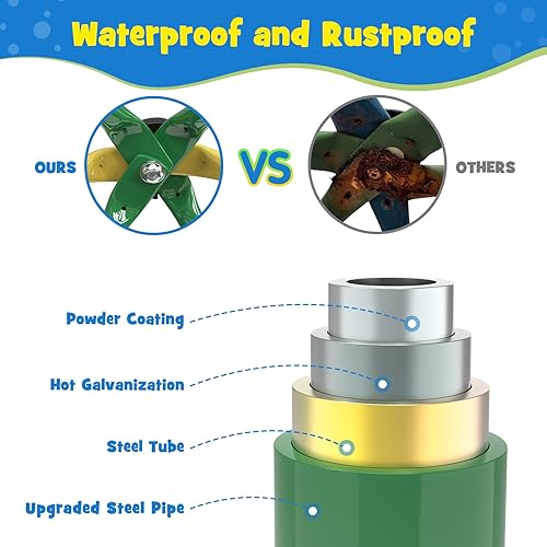 Miniatura 6 de Domo de escalada, escalador de 10 pies con hamaca y columpio, gimnasio de la selva para niños, modelo mejorado 2025 para interiores y exteriores,
