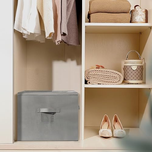 Miniatura 4 de DIMJ Paquete de 2 organizadores de zapatos para armario, 24-36 pares de cajas de almacenamiento de zapatos plegable, cajas de zapatos que ahorran