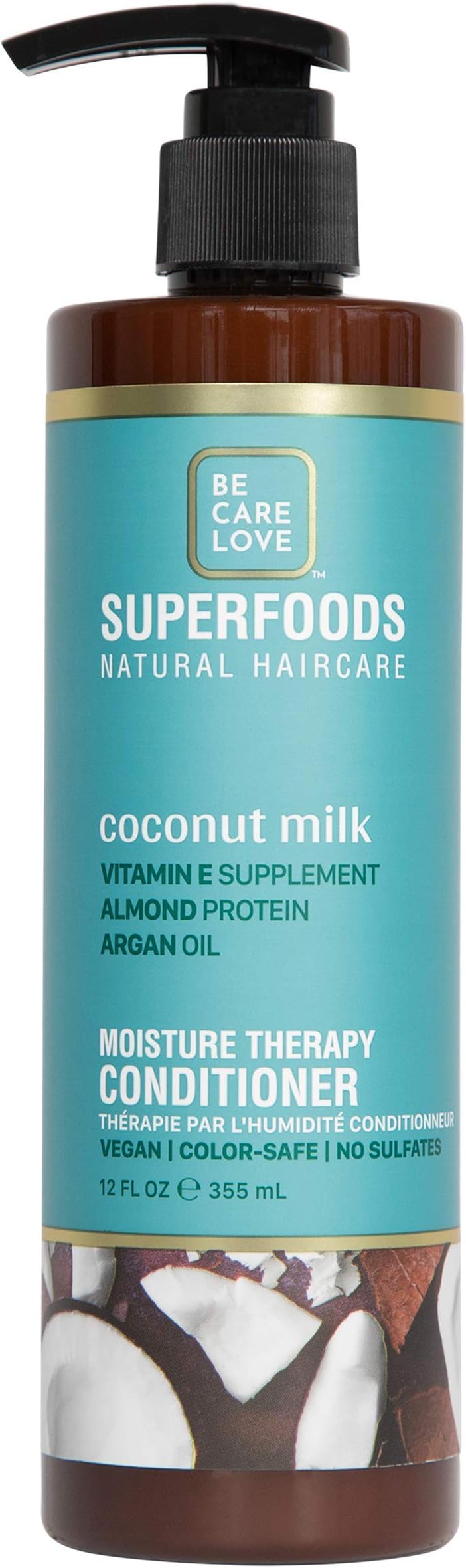 Be Care Love Superfoods Weightless Moisture Conditioner, Coconut Milk, 12 Oz
