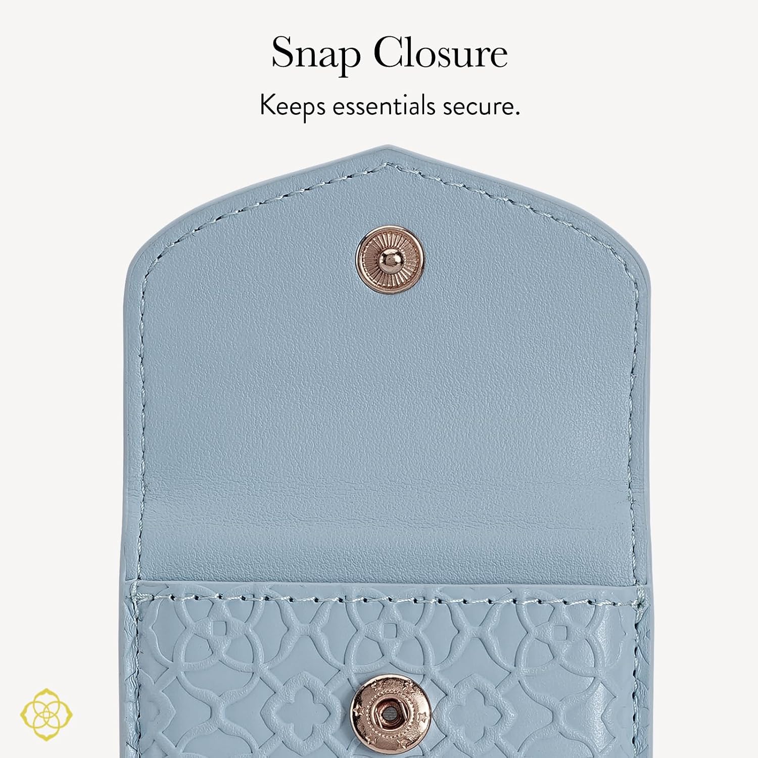 Kendra Scott Snap MagSafe Wallet/Card Holder - Compatible with MagSafe Phones and Cases - Blue