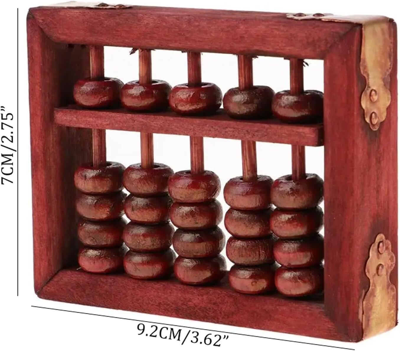 Chinese Abacus,Abacus, 1pcs Classic Chinese Wooden Bead 5 Rods Arithmetic Abacus for Students Beginner Educational Tool Abacus 3.62x2.75in