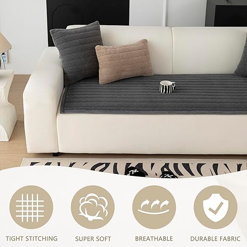 Miniatura 2 de ZQFFB Funda de sofá lavable para mascotas, antideslizante, apta para mascotas, suave sherpa para perros, protector para sofá