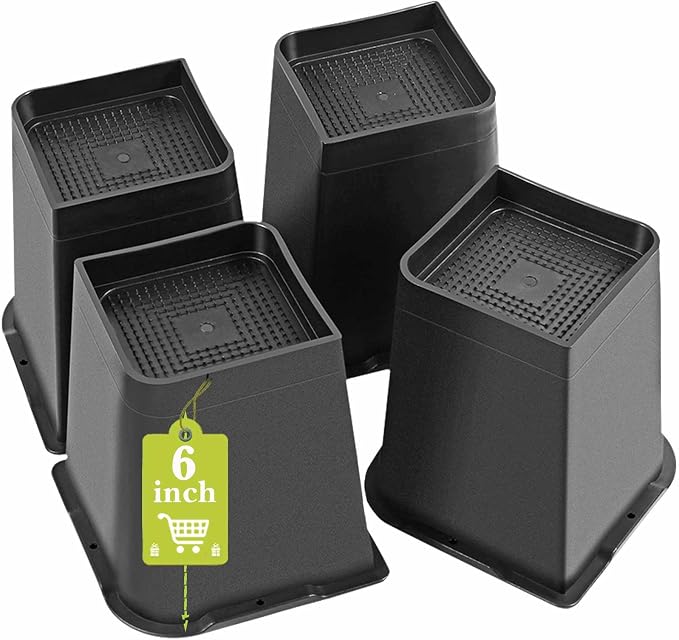 Amazon.com: Yookwutar Bed Risers 2 inch, 3 inch, 4 inch, 6 inch, 8 inch ...