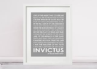 INVICTUS - WILLIAM ERNEST HENLEY Poem Poetry Unframed Print Poster Canvas Framed Frame A4 A3 A2 A1