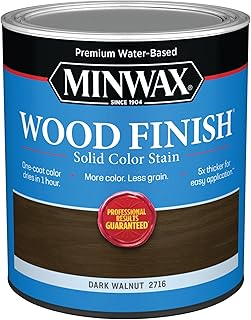 Wood Finish® Water-Based Solid Color Stain, Dark Walnut, 1 Quart