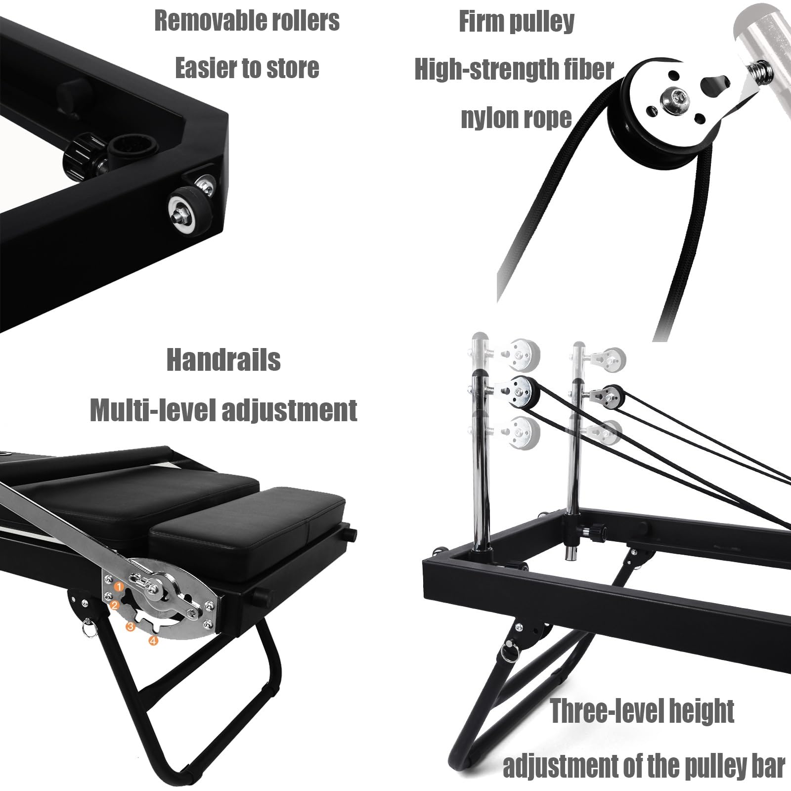 Máquina De Ejercicios Pilates, Plegable Multifuncional Máquina Reformadora De Pilates para El Hogar Y El Gimnasio