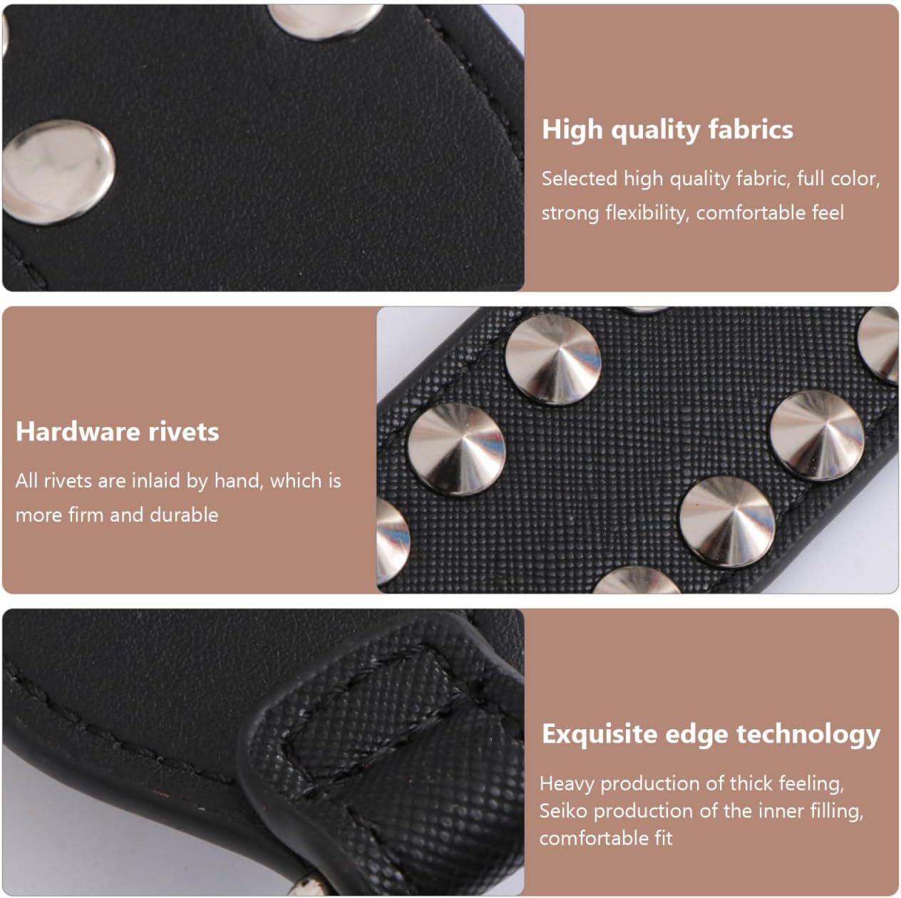 ARTIBETTER Punk Wide Strap Rivet Shoulder Bag Strap 35.43In Studded Replacement for Women Bag Accessories Comfortable Durable Crossbody Purse - Image 5