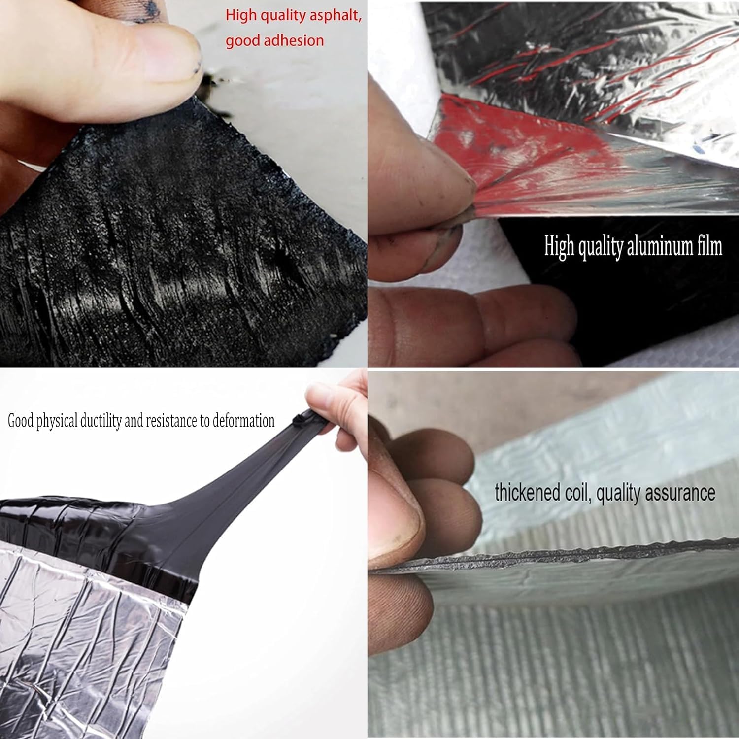 Cinta autoadhesiva de Asfalto, Cinta bituminosa autoadhesiva Impermeable para reparación de roturas de tuberías, Ventanas y techos de caravanas (50 cm x 7 m).