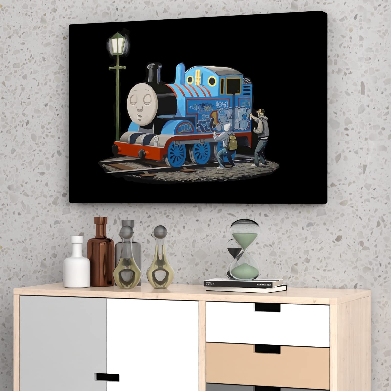バンクシー アートパネル トーマス 60×40cm Amazon.co.jp: Banksy アートパネル 1枚 飾り絵 バンクシー ゲーム