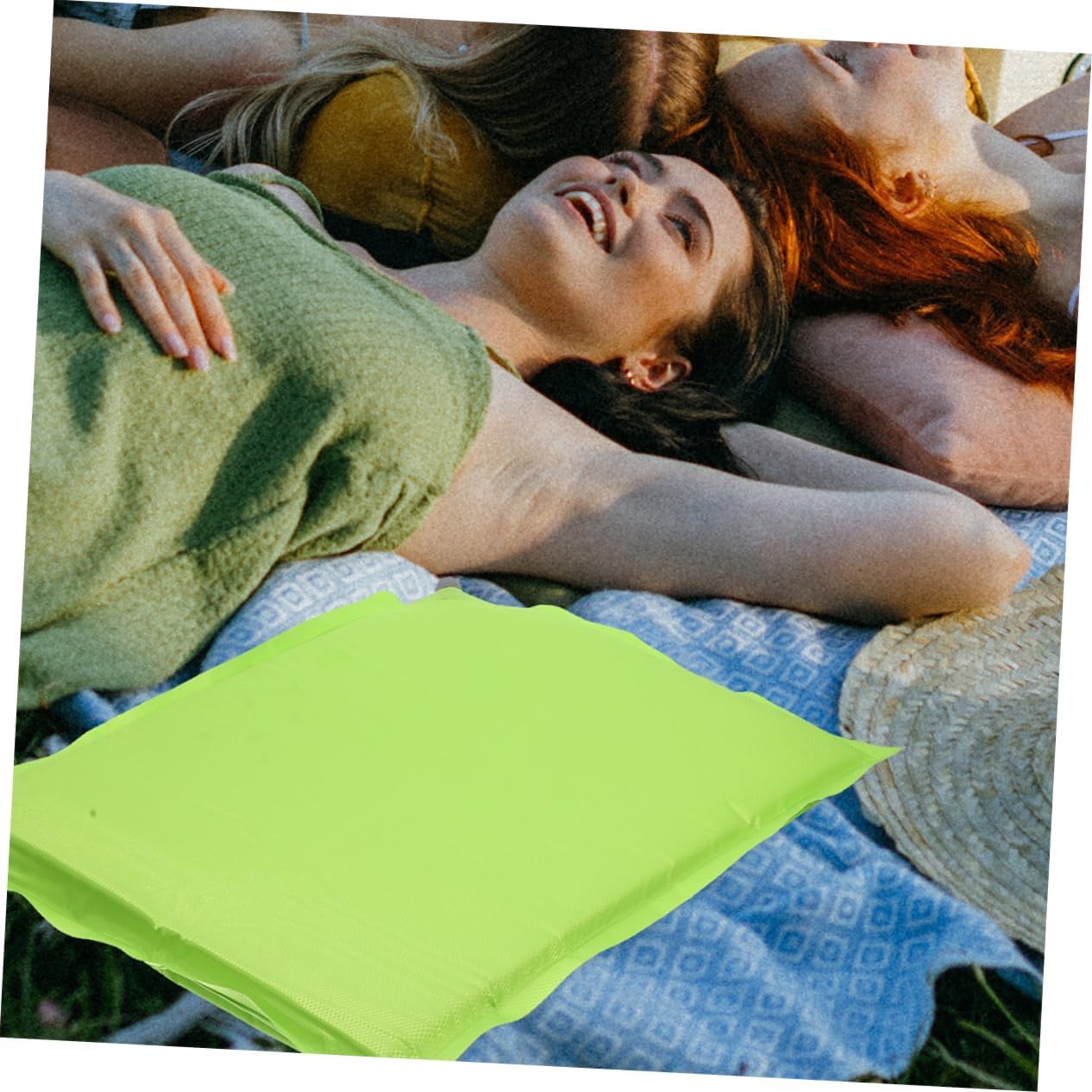 4pcs Self-Inflating Seat Cushion for Camping Portable Travel Pad Automatic Inflation Pe Cotton Oxford Fabric Comfortable for Hiking Outdoor Adventures